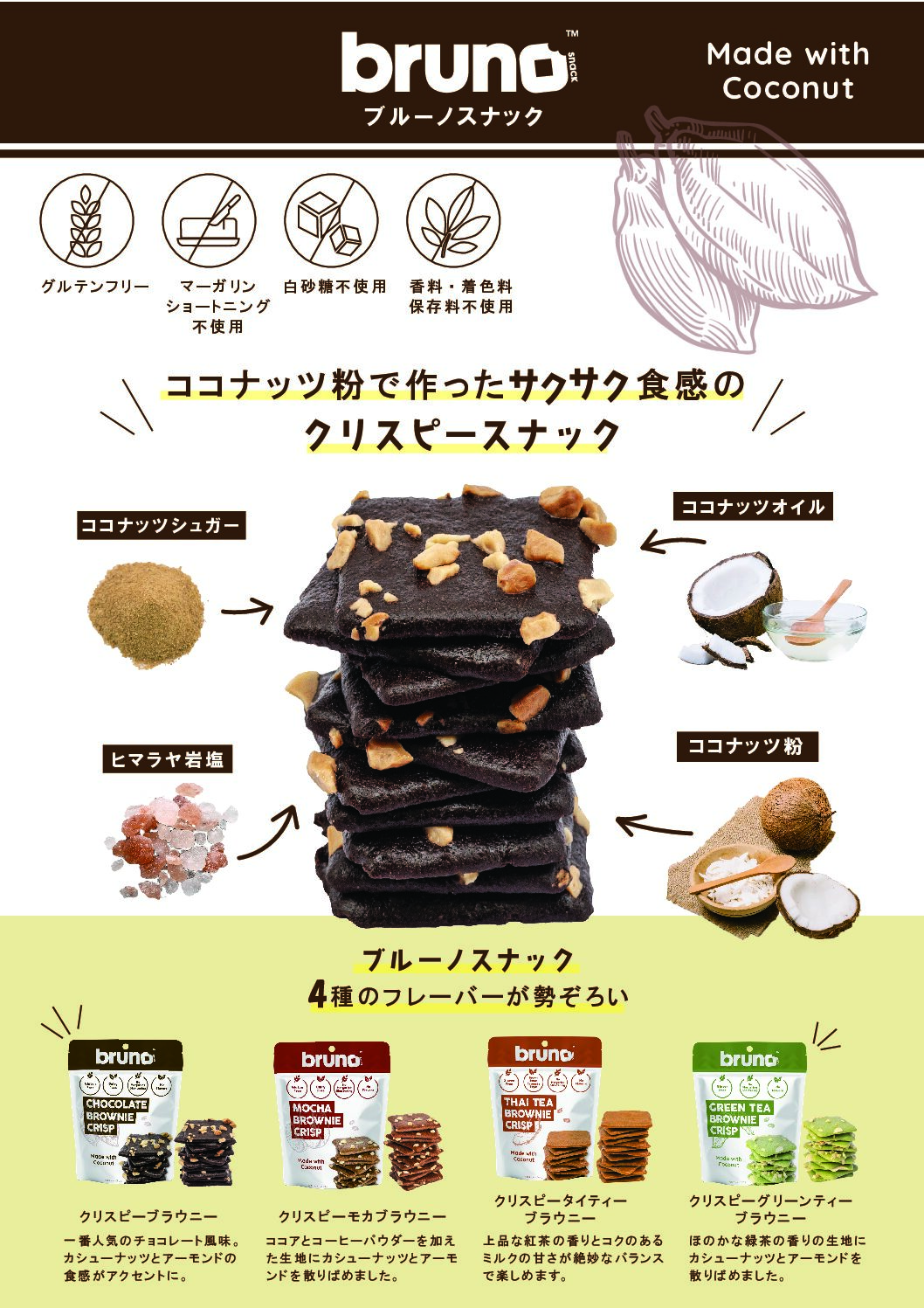 新登場！bruno（ブルーノ）「ブラウニークリスプシリーズ」が sato-direct に仲間入り！